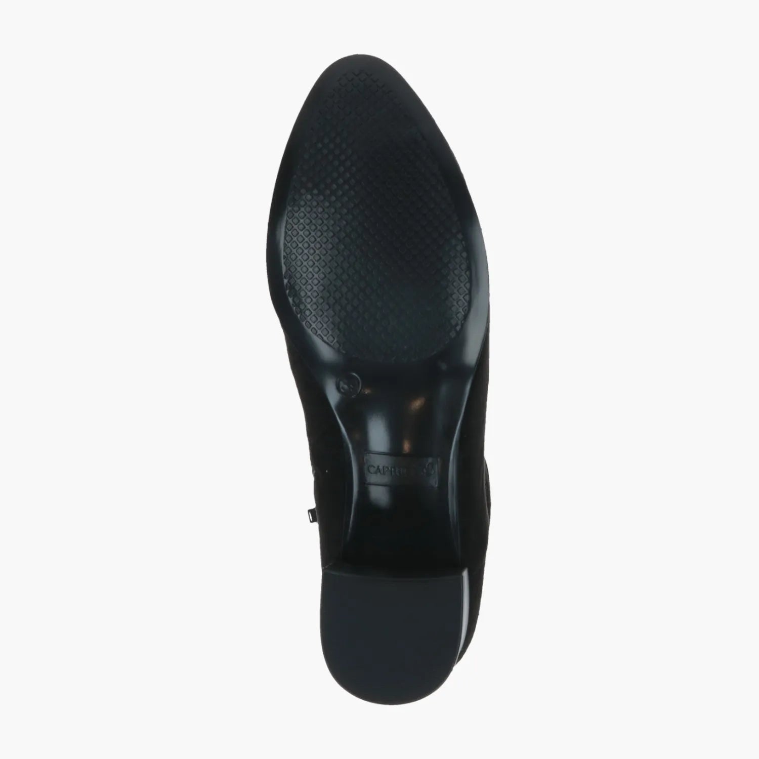 Caprice Black Stretch Block Heel Boots with Climo Sole - Leavys Shoes