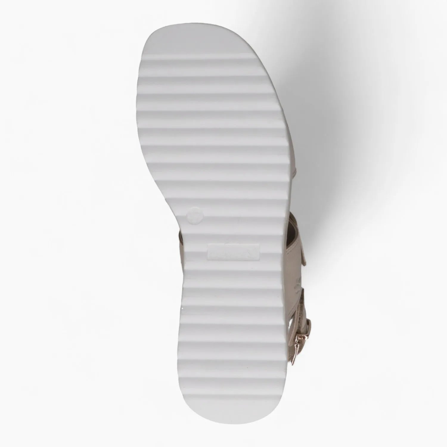 Caprice Beige Wedge Sandal – Dressy & Adjustable Comfort - Leavys Shoes