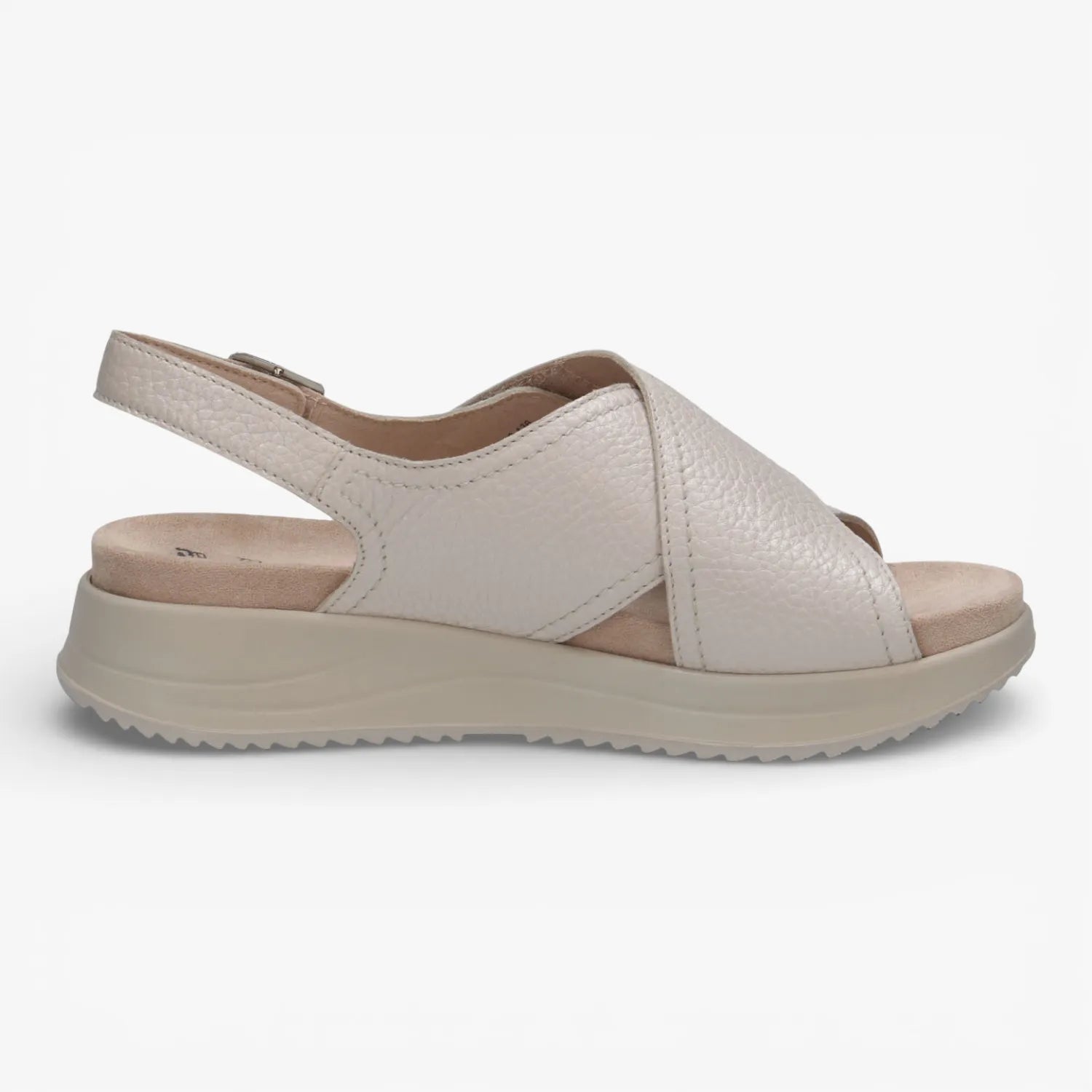 Caprice Ecru Soft Leather Wedge Sandals – 9-28707-46 136