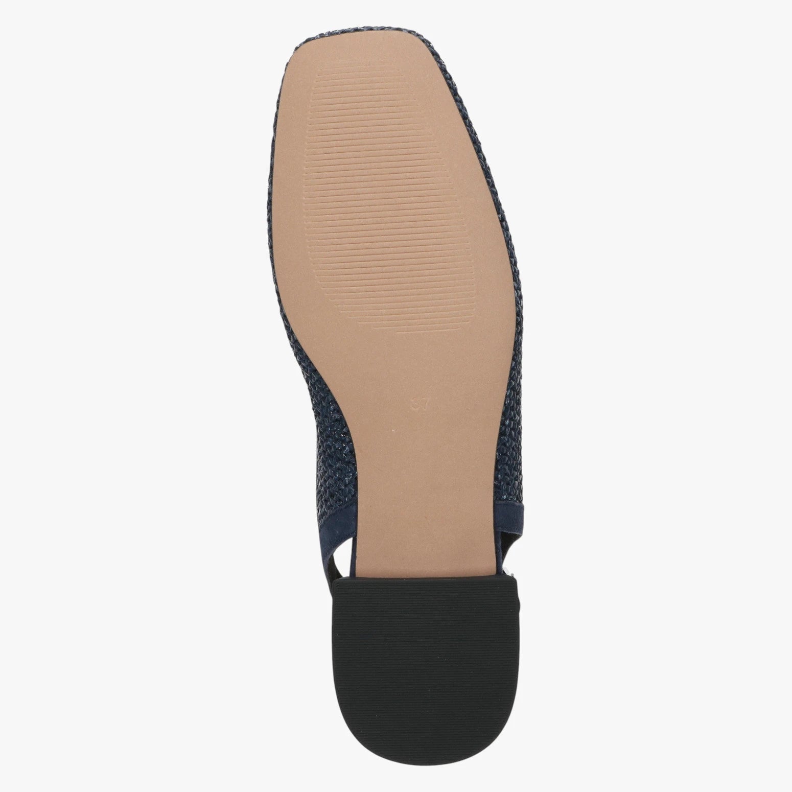 Caprice Navy Slingback Loafer with Woven Textile – 9-29410-46 880