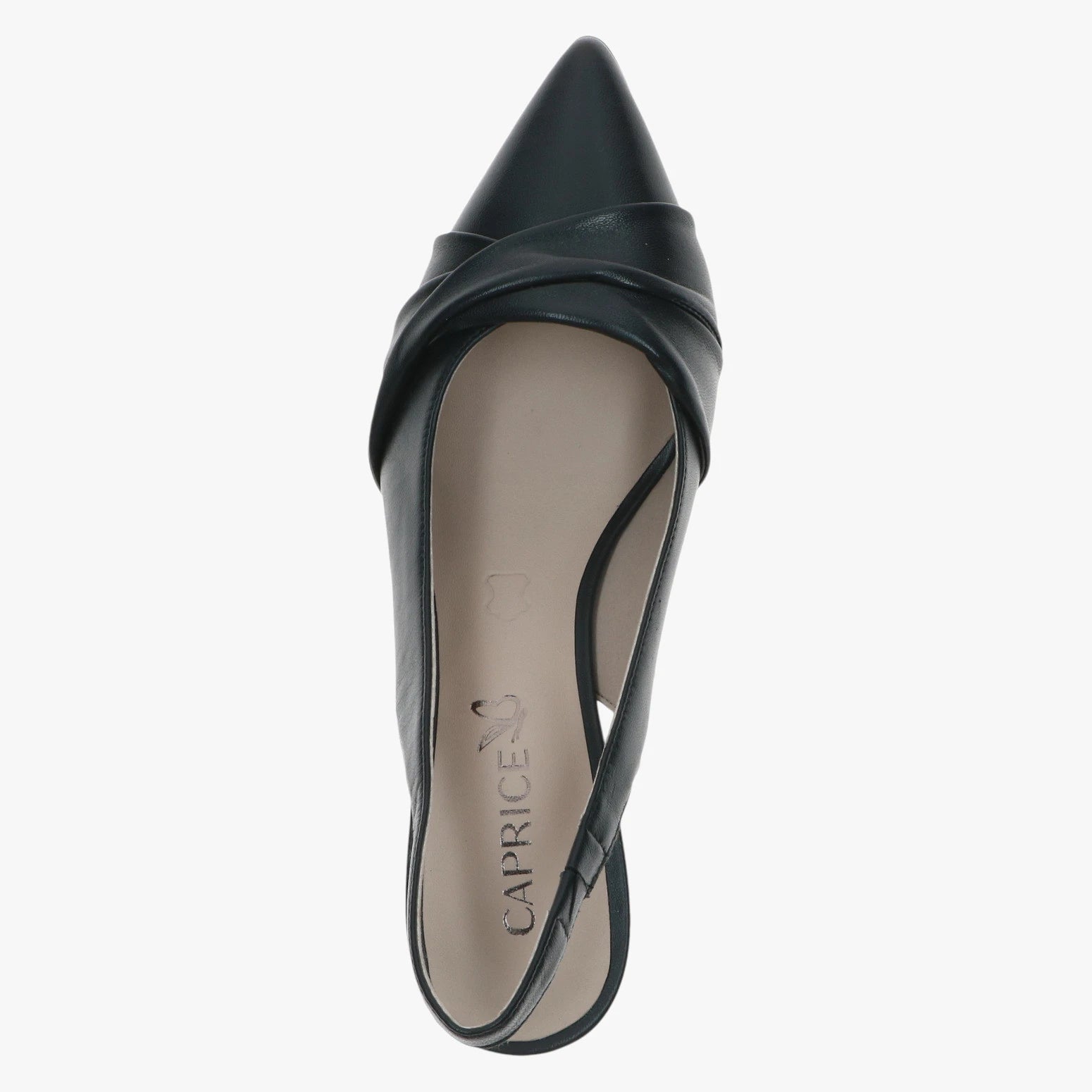 Caprice Navy Slingback Court Shoes with Queenie Heel – 9-29600-46 855
