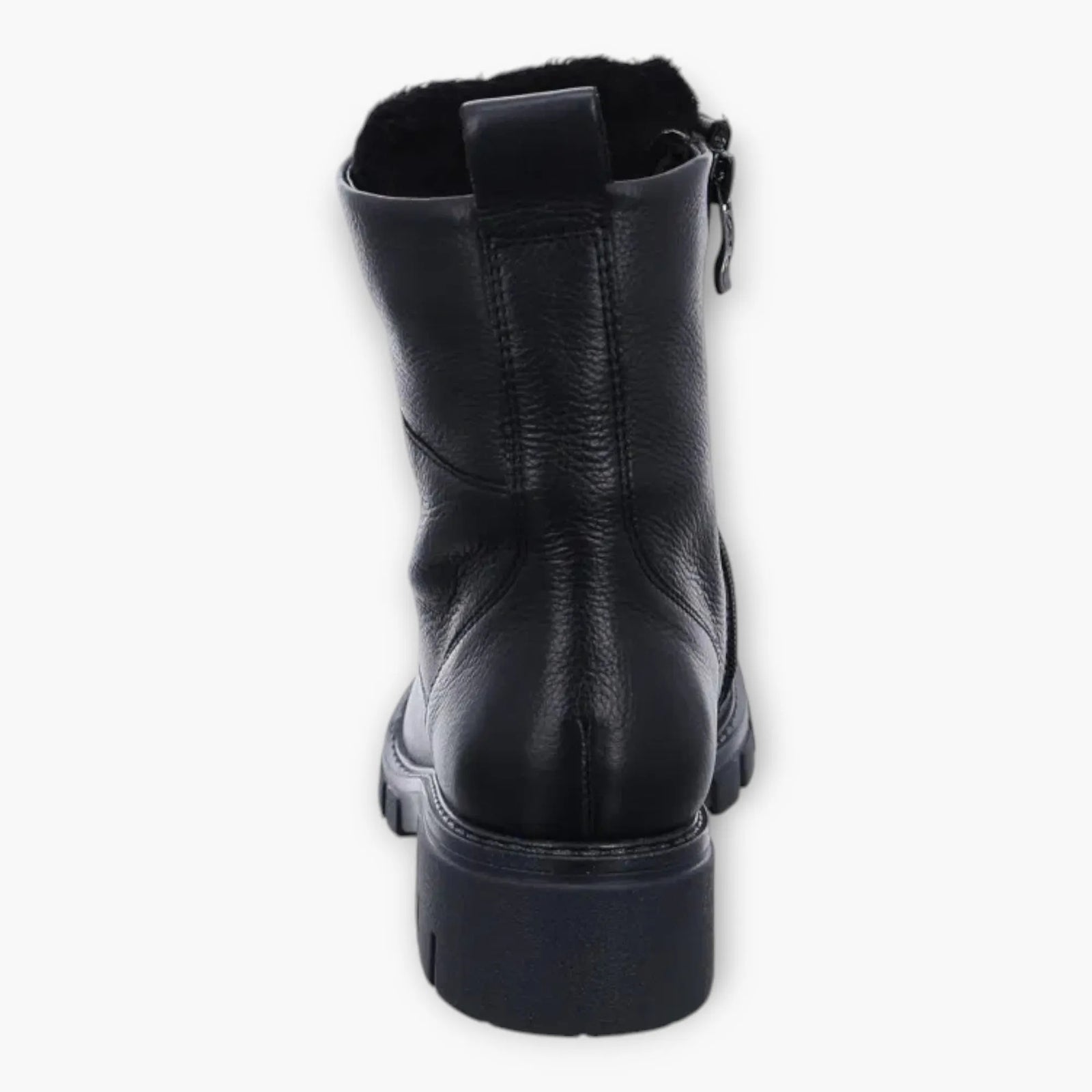 Ara Black Boots with Front Zip & Fur Lining - Wide Fit & Comfortable - Leavys Shoes