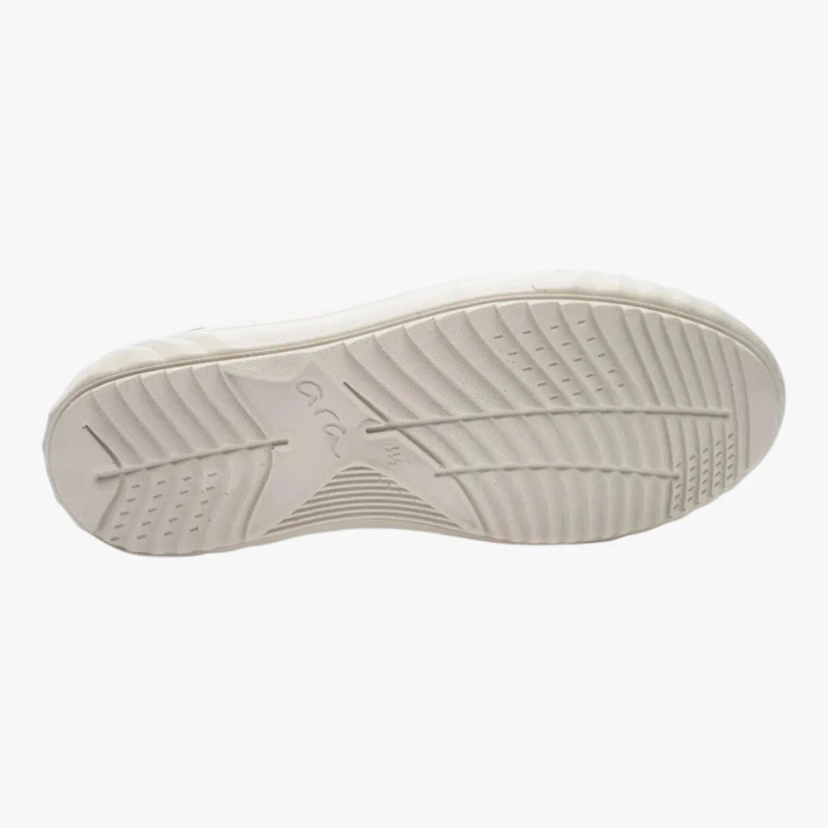 Ara Monaco Cream Leather Platform Trainer