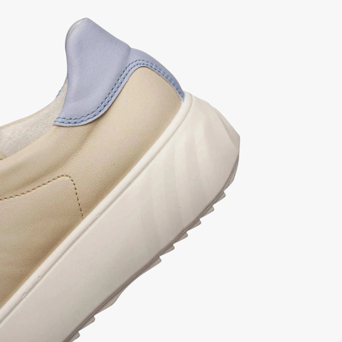 Ara Beige Blue Trainer (Wide Fit) Monaco