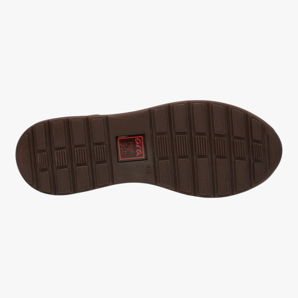 Ara Osaka Coffee Brown Wide Fit Trainer with Zip