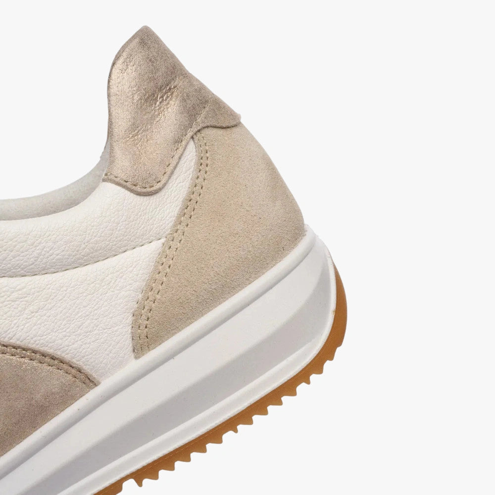 Ara White Cream Trainer (Wide Fit) Osaka