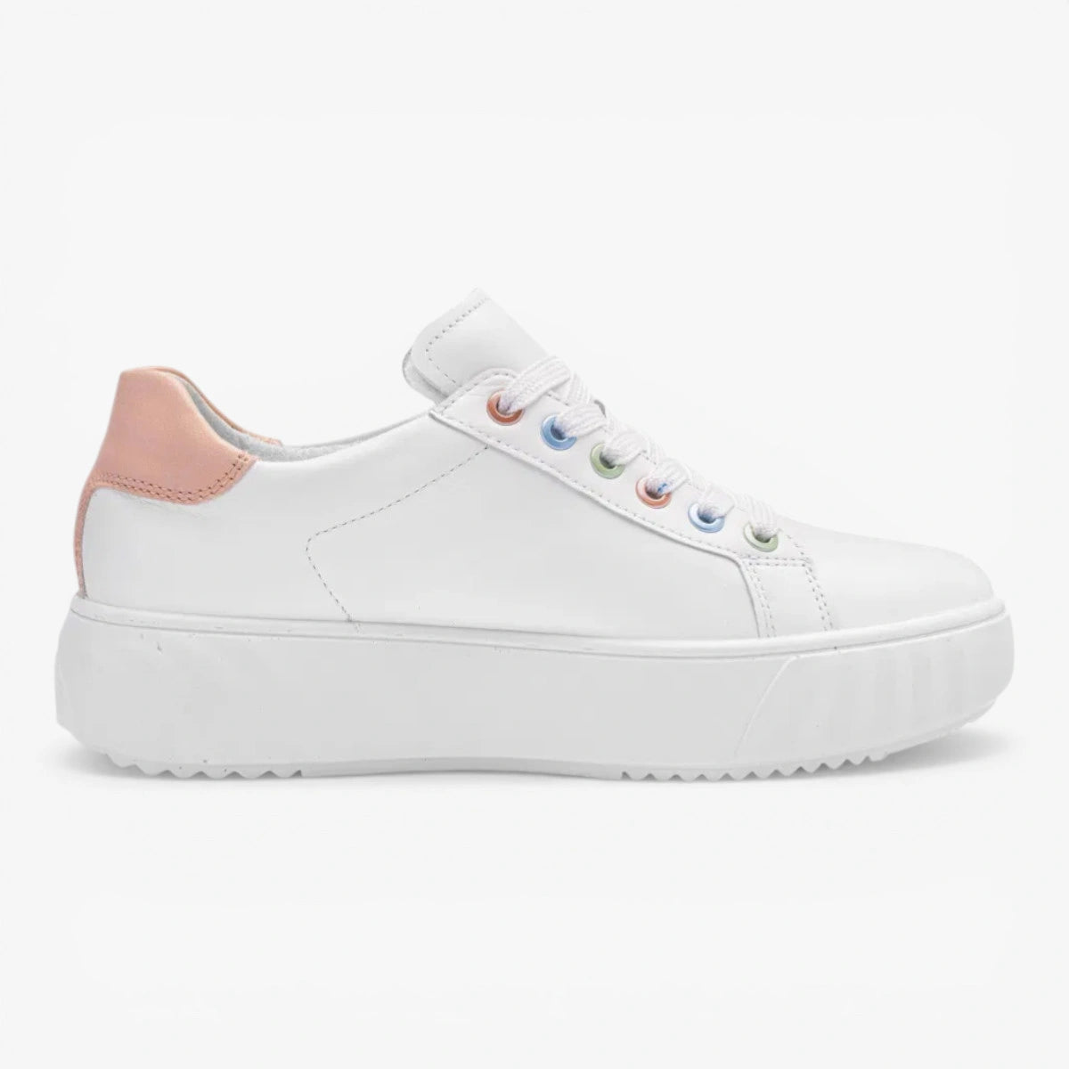 Ara White Trainer (Wide Fit) Monaco