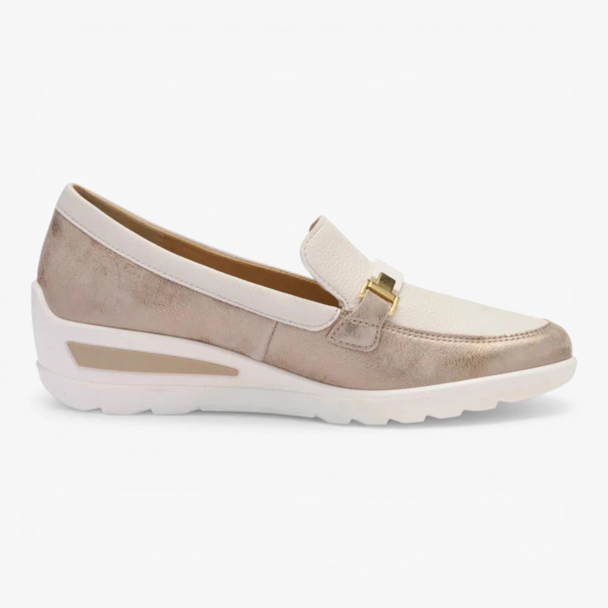 Ara Shell Cream Court Shoe (Wide Fit) Zürich