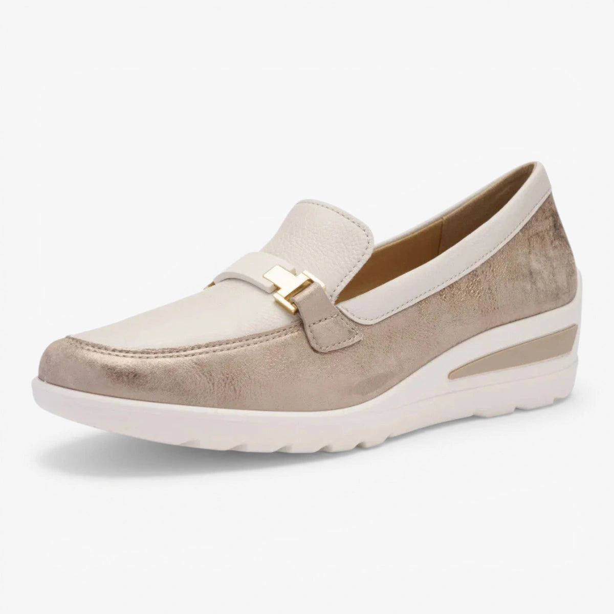 Ara Shell Cream Court Shoe (Wide Fit) Zürich