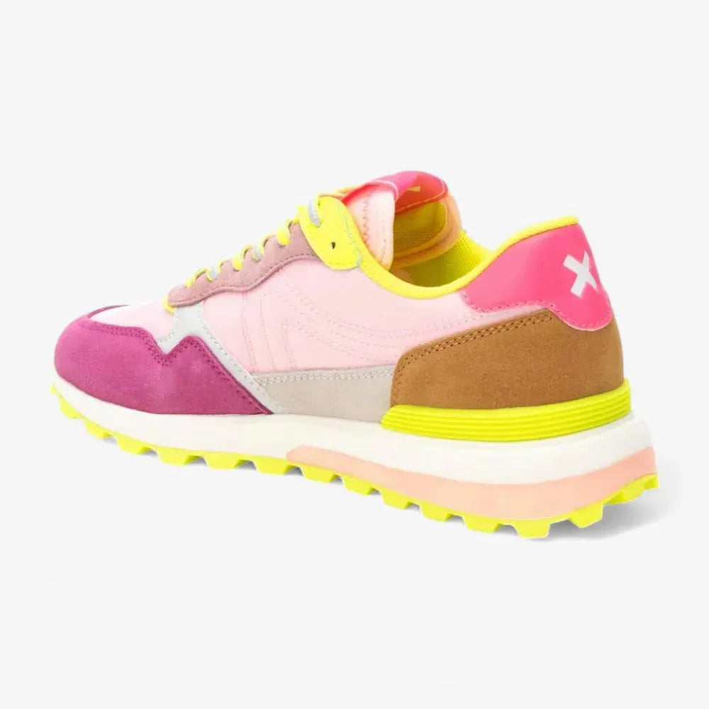 Xti Pink Multi-Colour Trainers with Removable Insole - Leavys Shoes