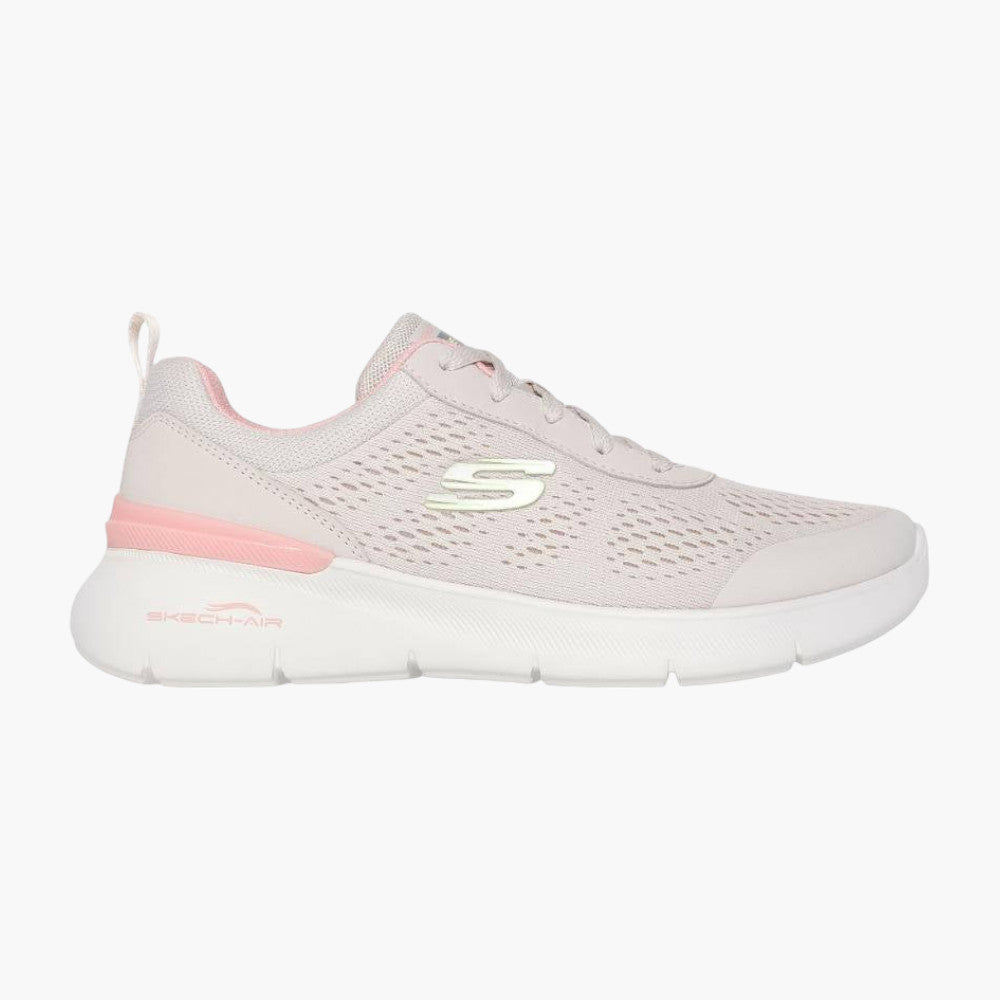 Skechers Pink Vegan Mesh Sneakers with Memory Foam - Leavys Shoes