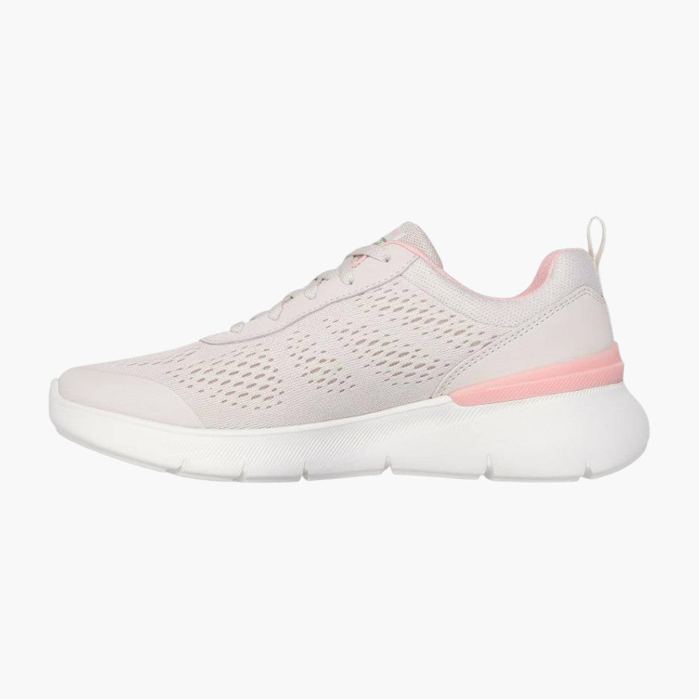 Skechers Pink Vegan Mesh Sneakers with Memory Foam - Leavys Shoes