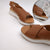 Oh My Sandals Brown Leather Crossover Sandals - 5412 DOYA ROBLE