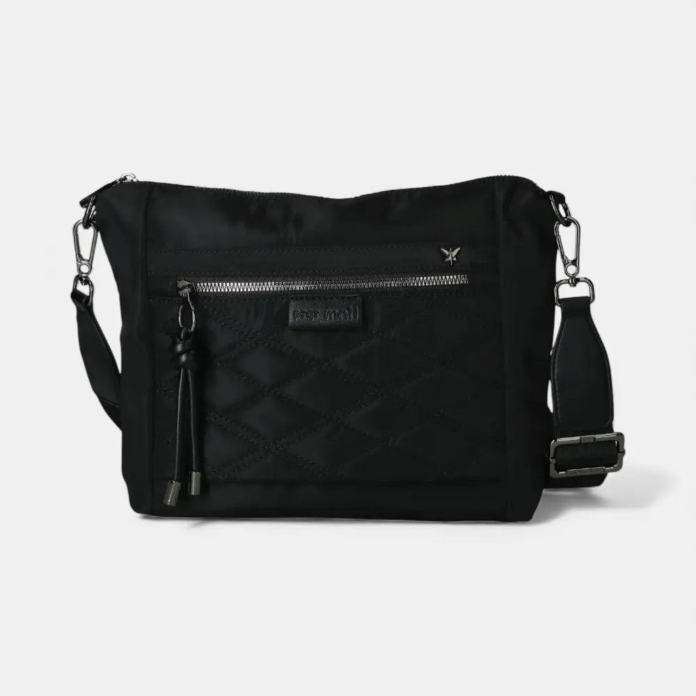 Pepe Moll Manuela Crossbody – Black Quilted Nylon