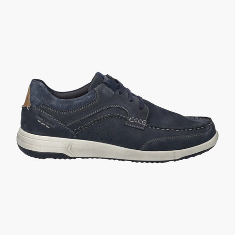 Josef Seibel Enrico 25 Men's Indigo Leather Lace-Up Shoe - Leavys Shoes