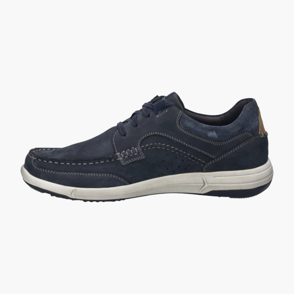 Josef Seibel Enrico 25 Men's Indigo Leather Lace-Up Shoe - Leavys Shoes