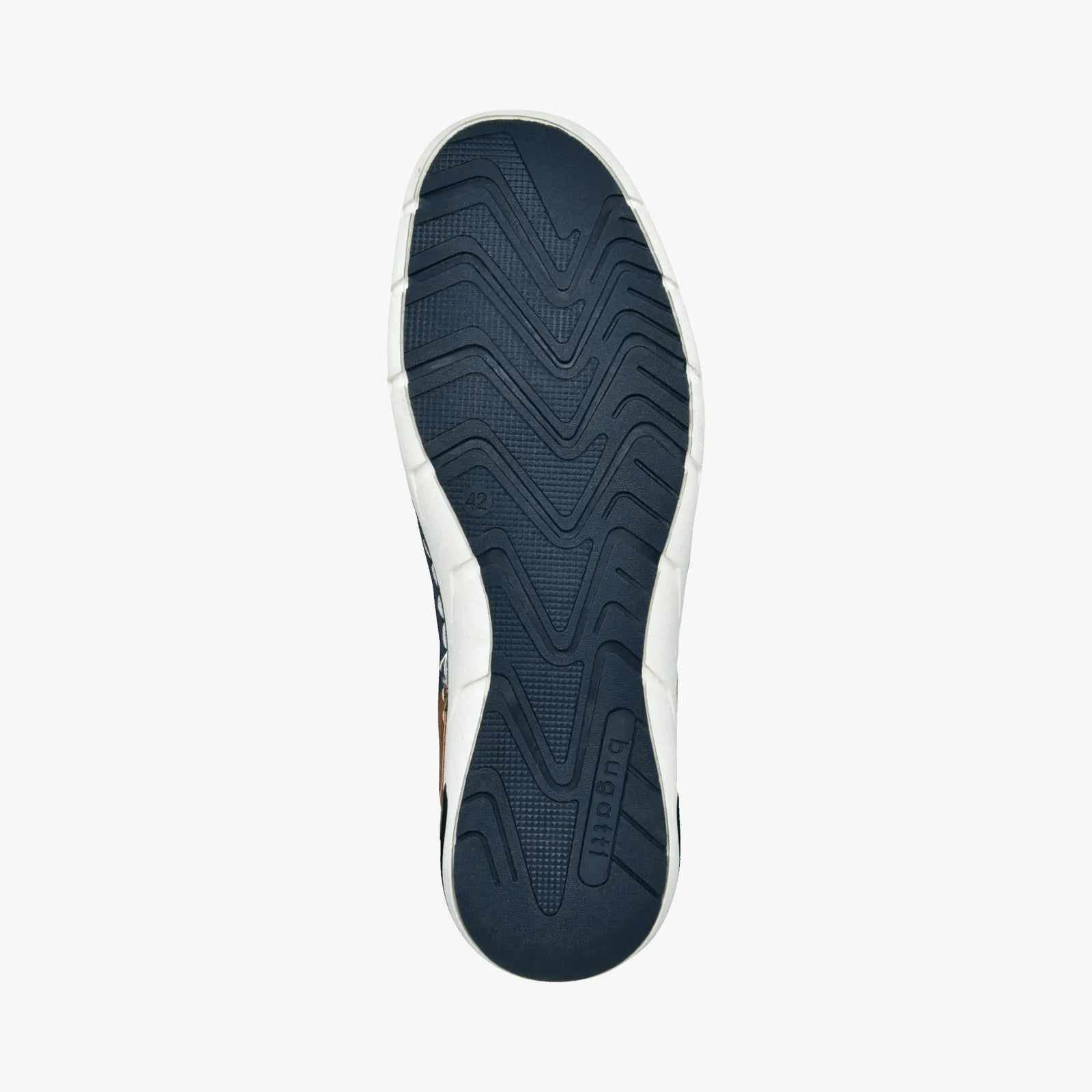 Bugatti Men’s Blue Perforated Lace-Up Shoes with Flexible Sole - Leavys Shoes