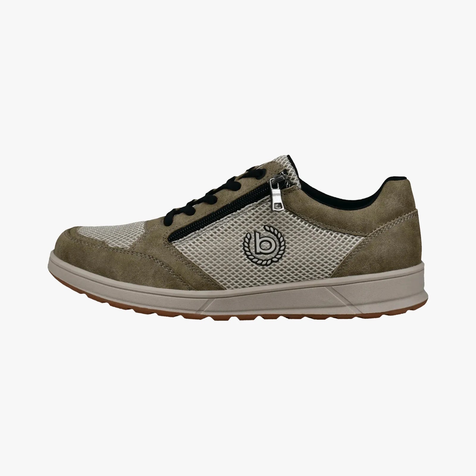 Bugatti Beige Trainer (Elastic Laces and Zip) SKU 331-AFB05-6950-5214