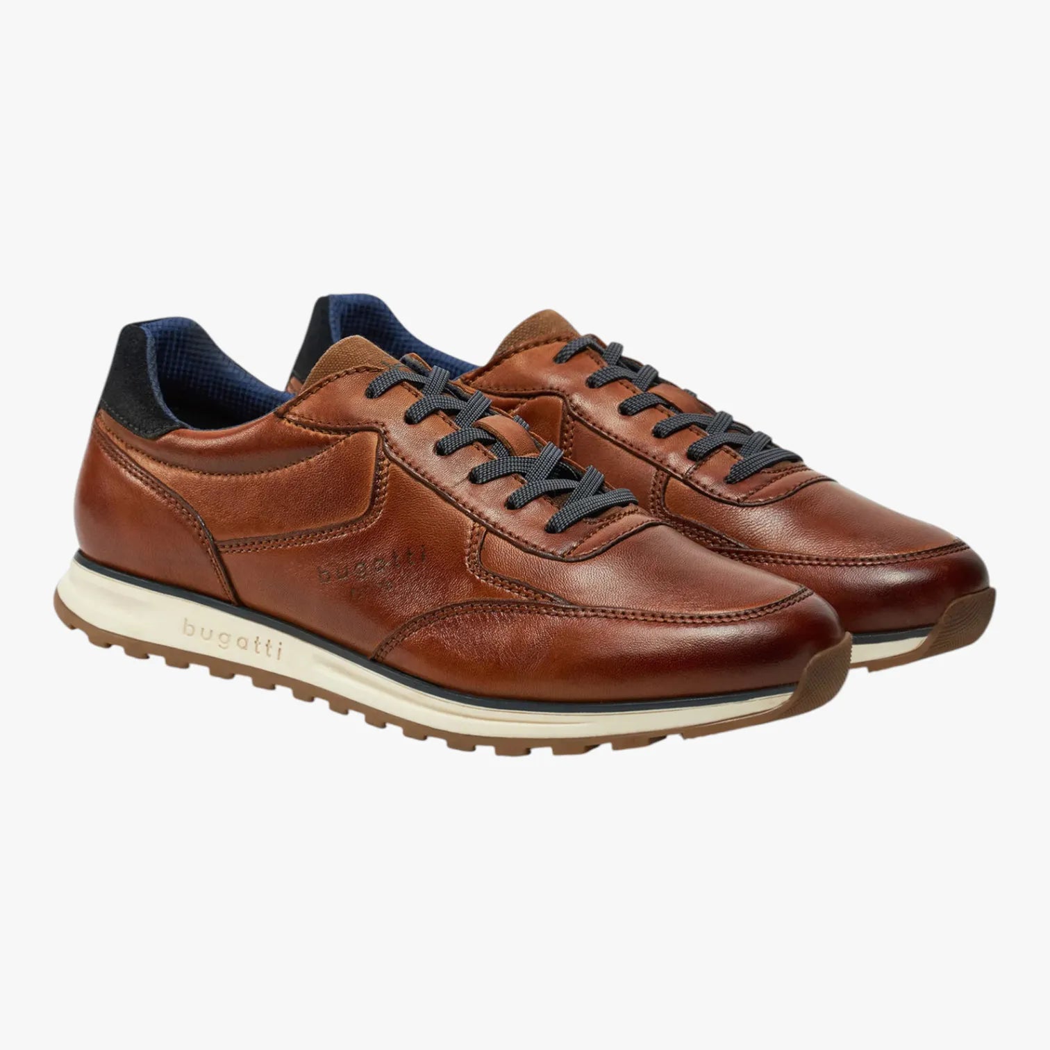 Bugatti Cognac Brown Trainer (Elastic Laces) - 335-A021P-4000