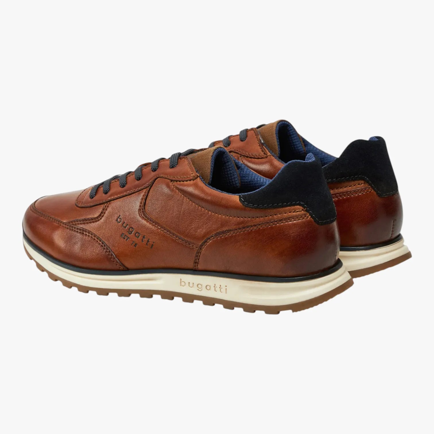 Bugatti Cognac Brown Trainer (Elastic Laces) - 335-A021P-4000