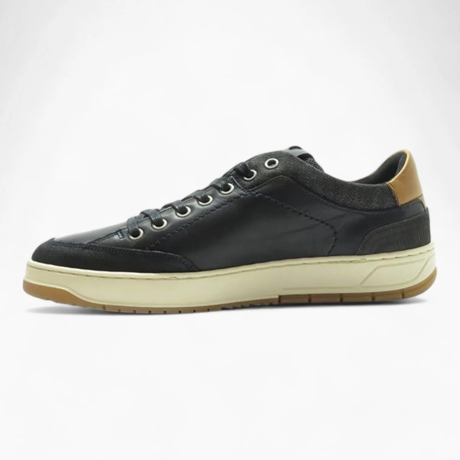 BullBoxer Men's Black Leather Casual Lace-Up Shoes - Leavys Shoes