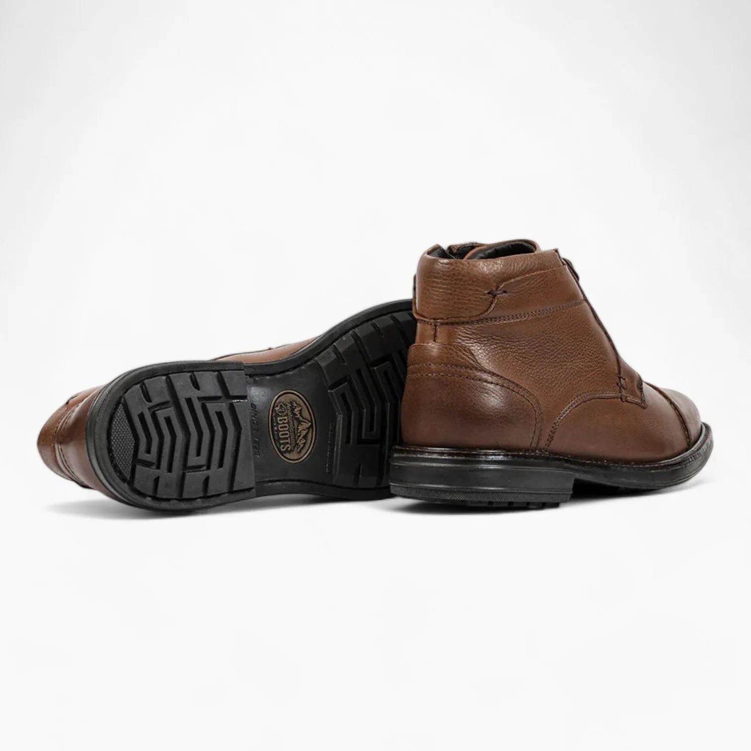 Anatomic & Co Abade Men's Brown Leather Lace-Up Boots - Toe Cap, Medium Fit - Leavys Shoes