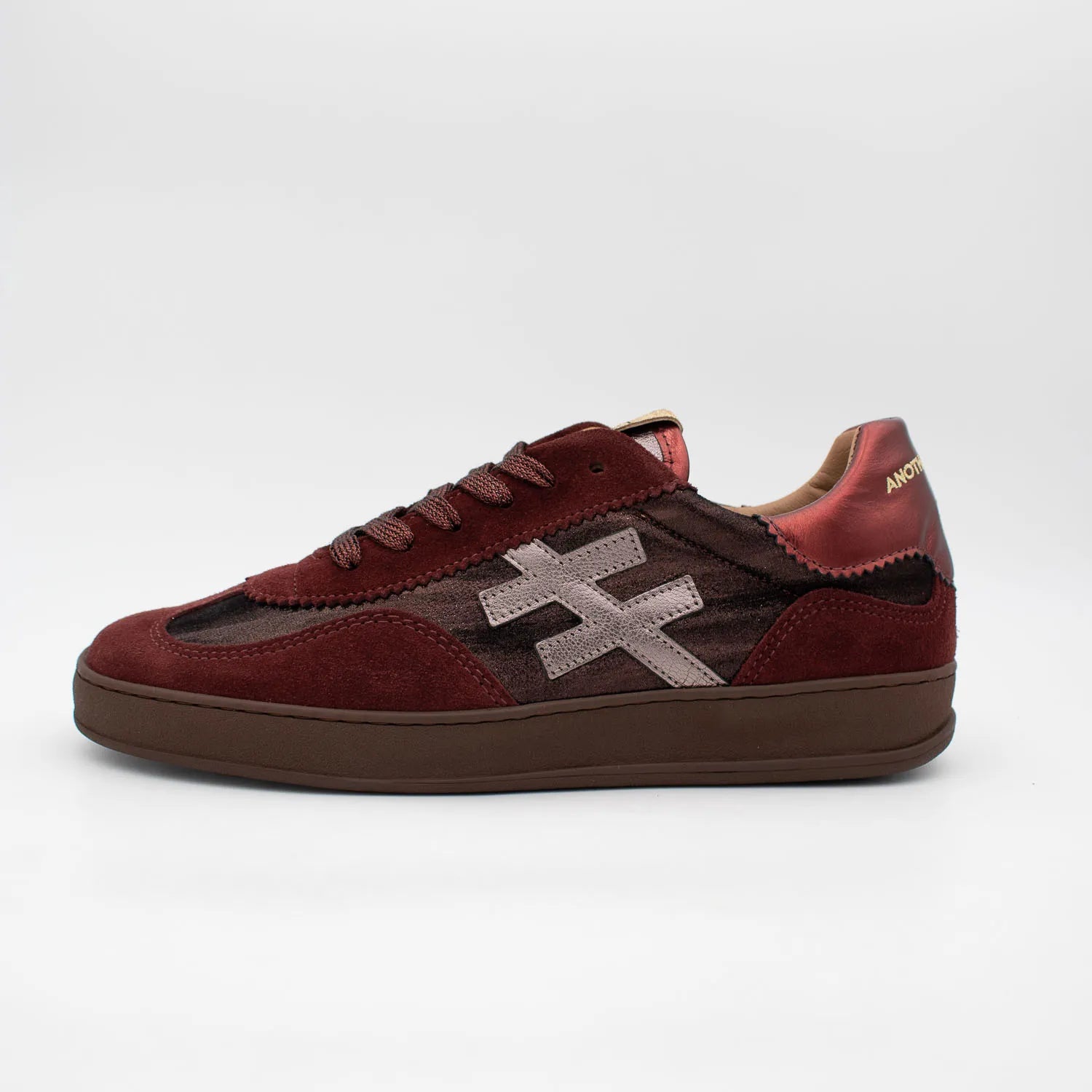Another Trend Rioja Baby Silk & Vintage Metal Trainers - Leavys Shoes