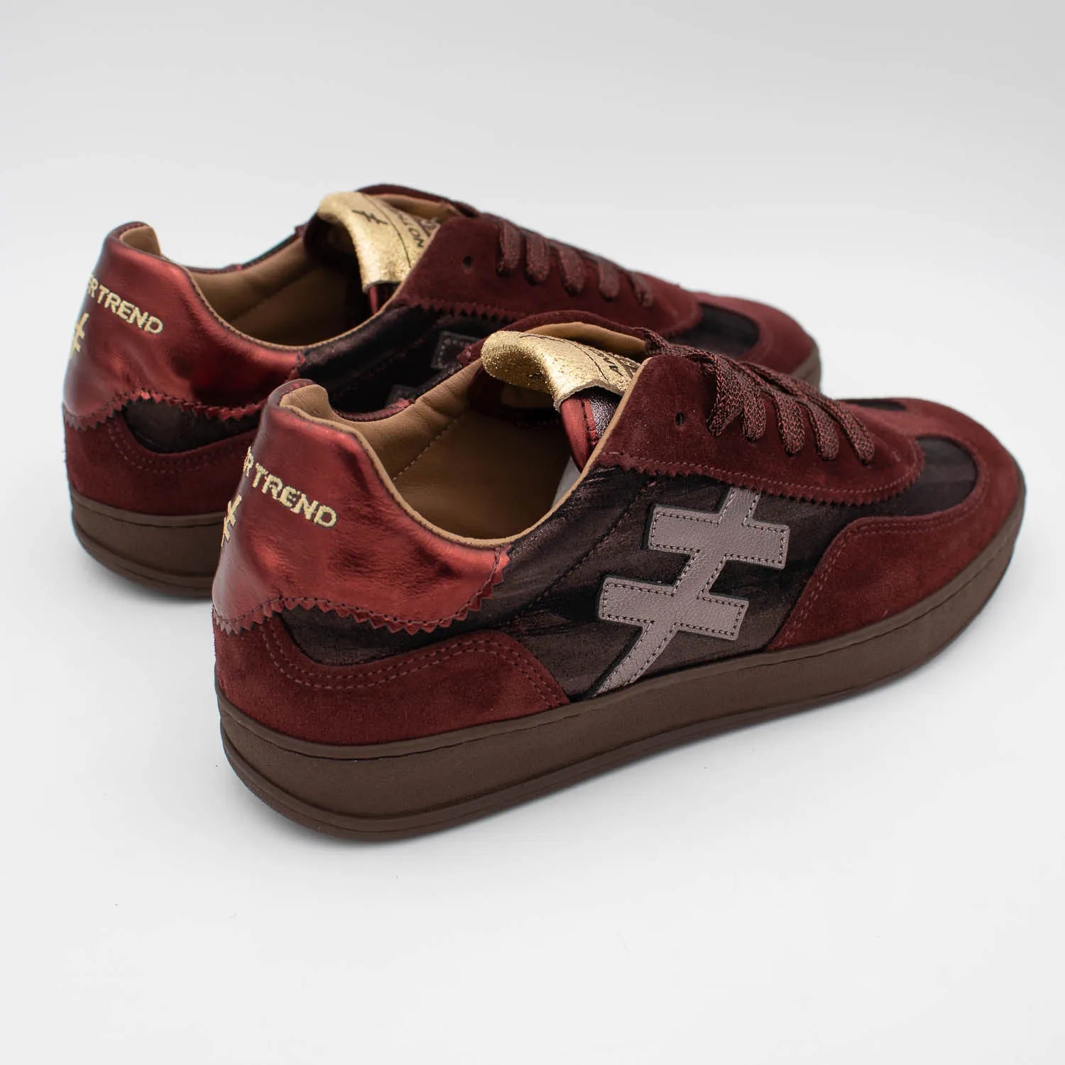 Another Trend Rioja Baby Silk & Vintage Metal Trainers - Leavys Shoes