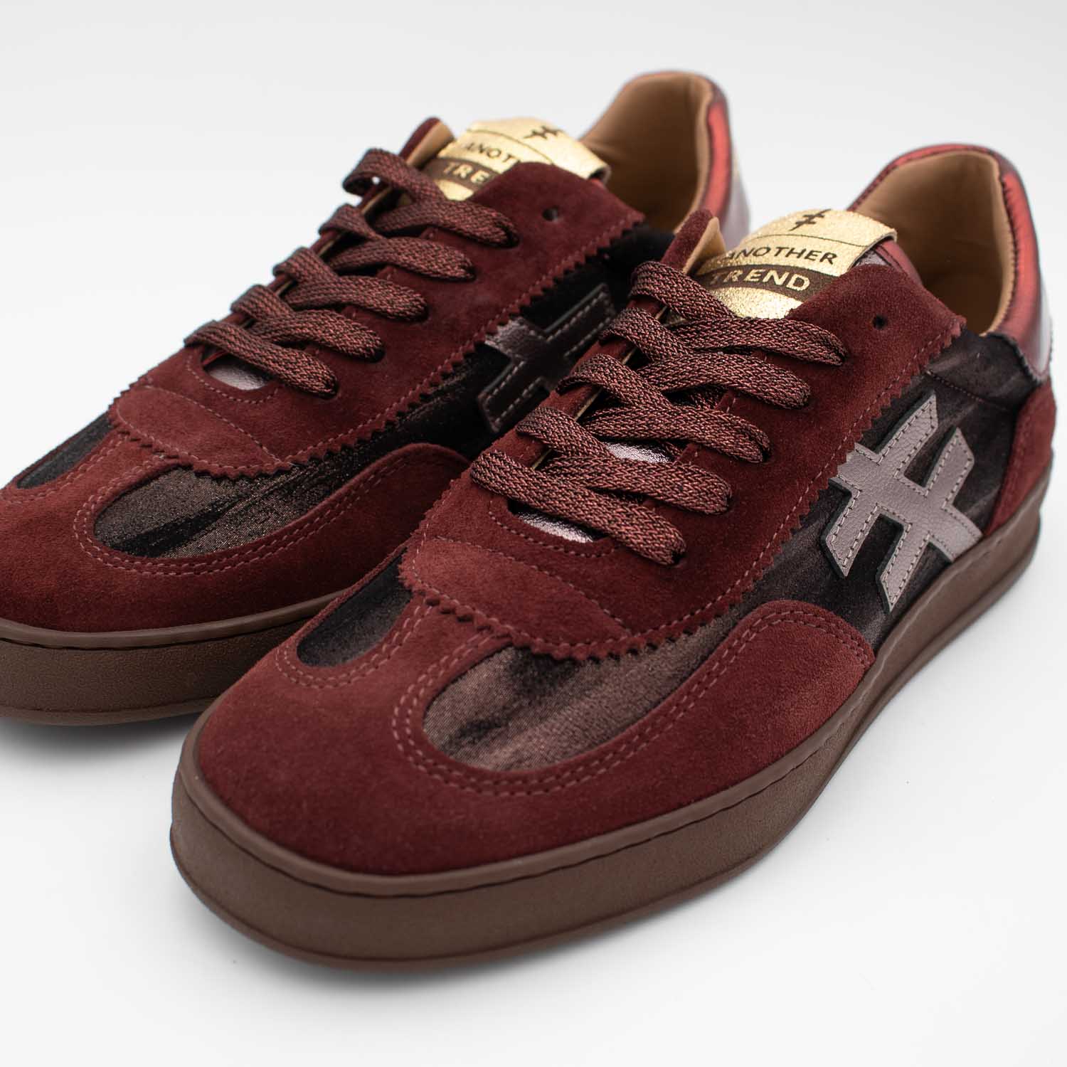Another Trend Rioja Baby Silk & Vintage Metal Trainers - Leavys Shoes