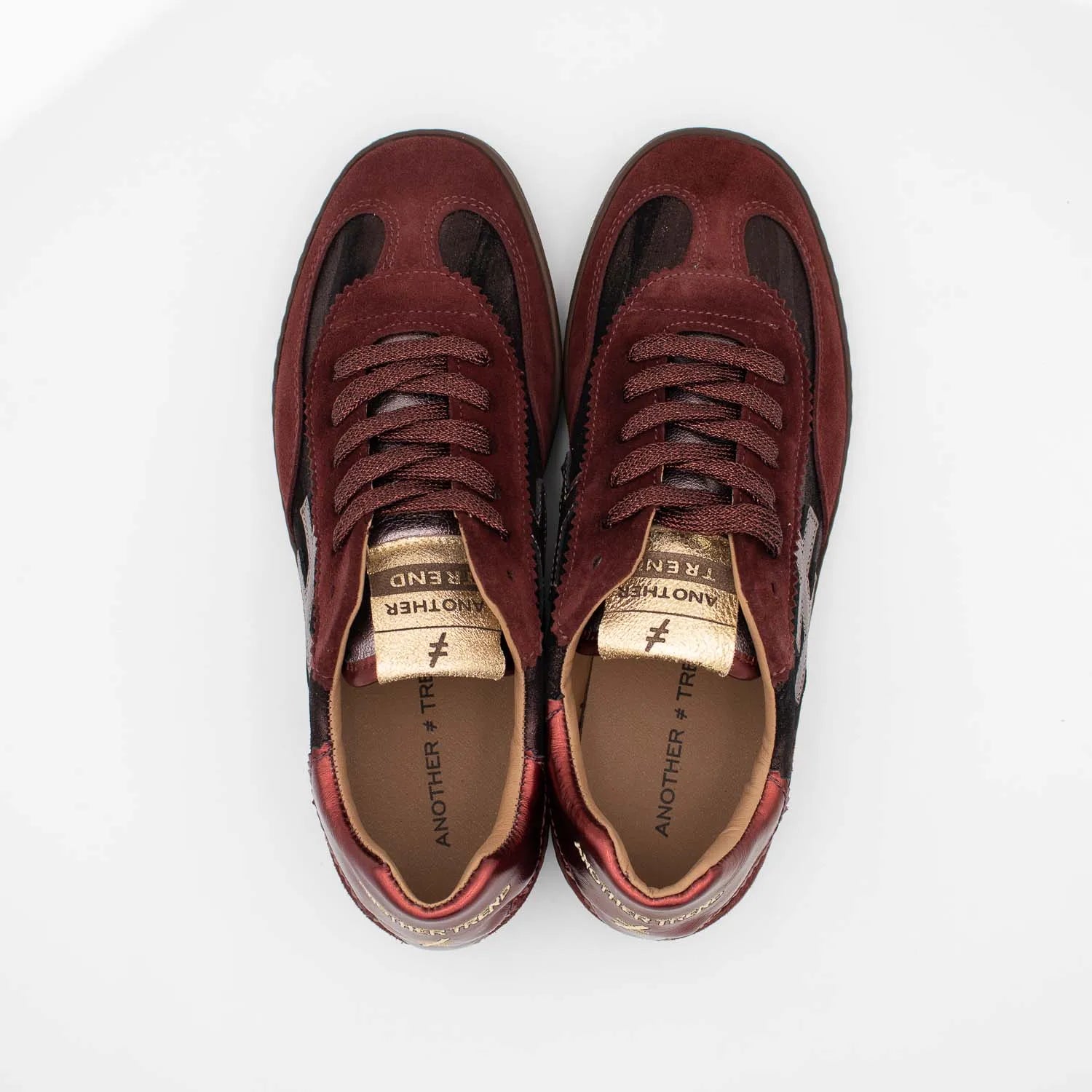 Another Trend Rioja Baby Silk & Vintage Metal Trainers - Leavys Shoes