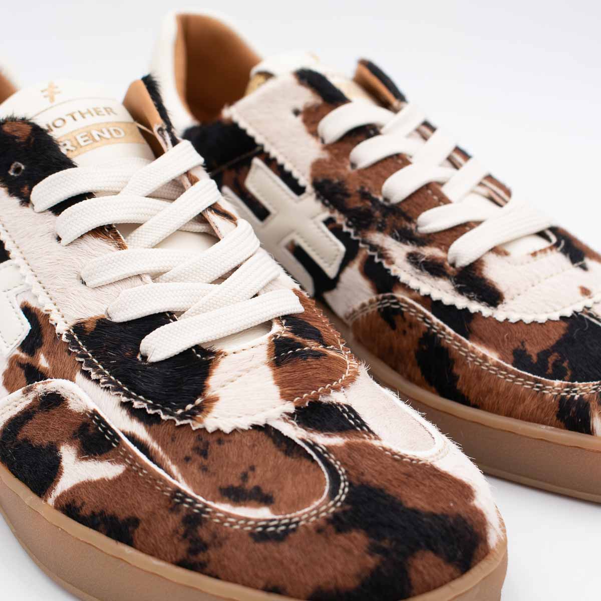 Another Trend Iconic II Vaca Cow-Print Leather Trainers