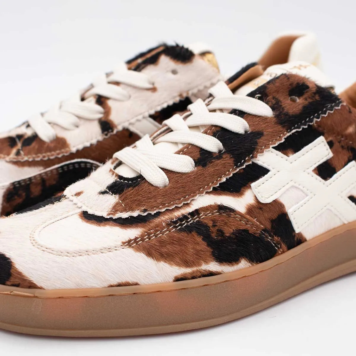 Another Trend Iconic II Vaca Cow-Print Leather Trainers