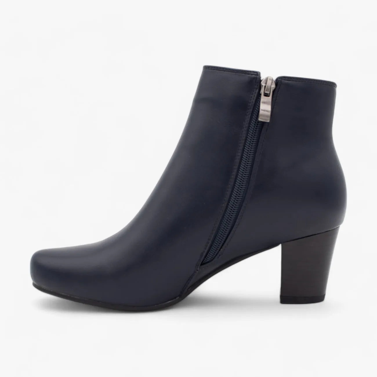 Redz Women's Block Heel Ankle Boot – Sleek Navy Design - Leavys Shoes