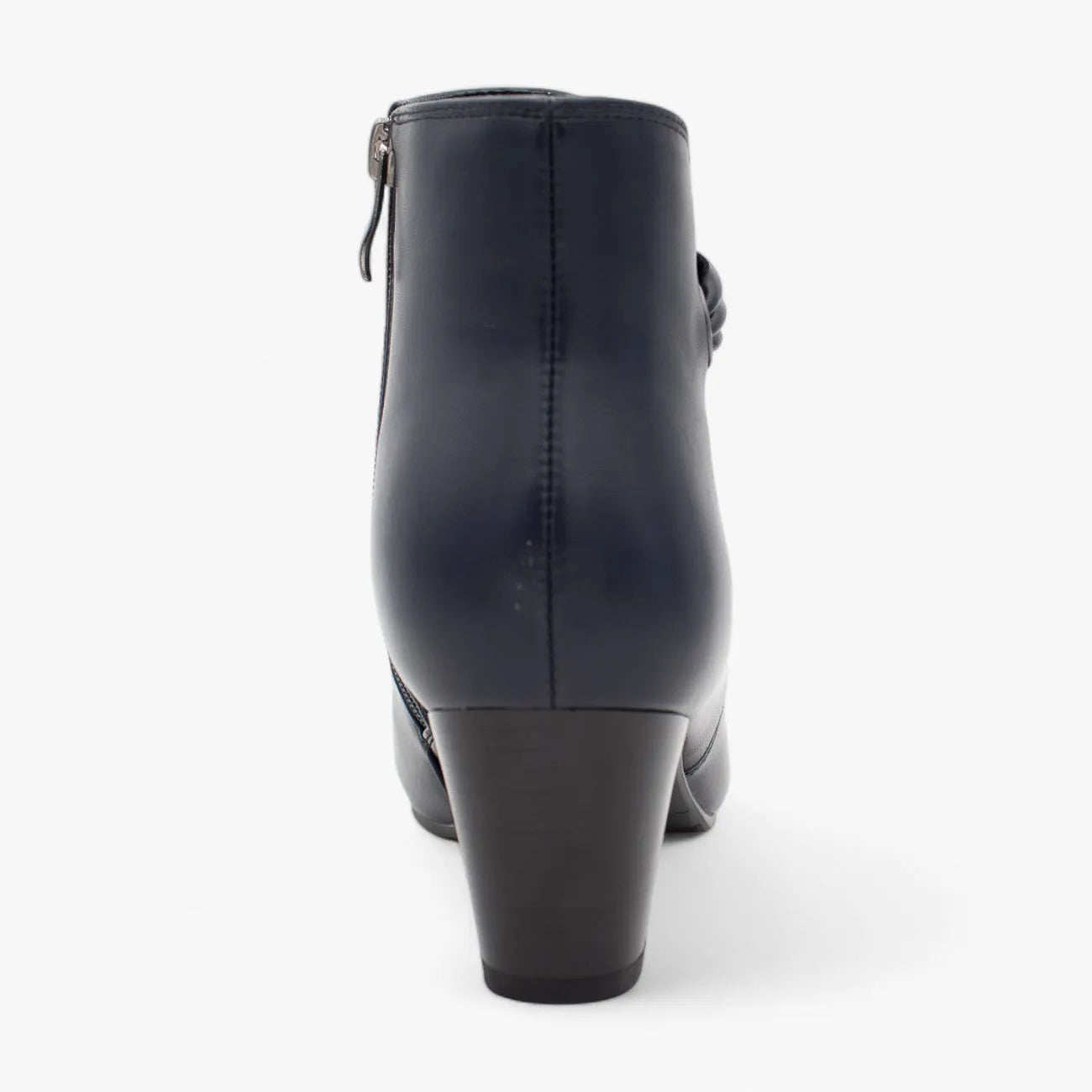 Redz Women's Block Heel Ankle Boot – Sleek Navy Design - Leavys Shoes