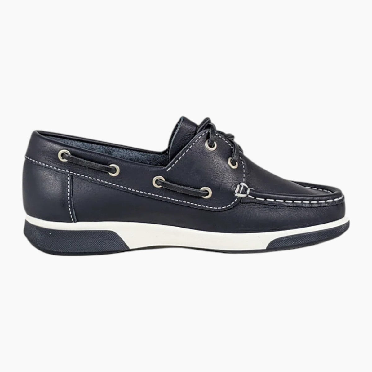 AV8 Kapley Navy Leather Deck Shoes - Leavys Shoes