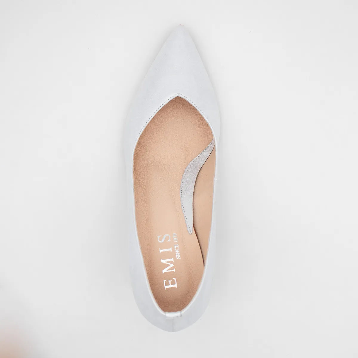 EMIS White Court Shoe (Metallic Finish) – S6047/206