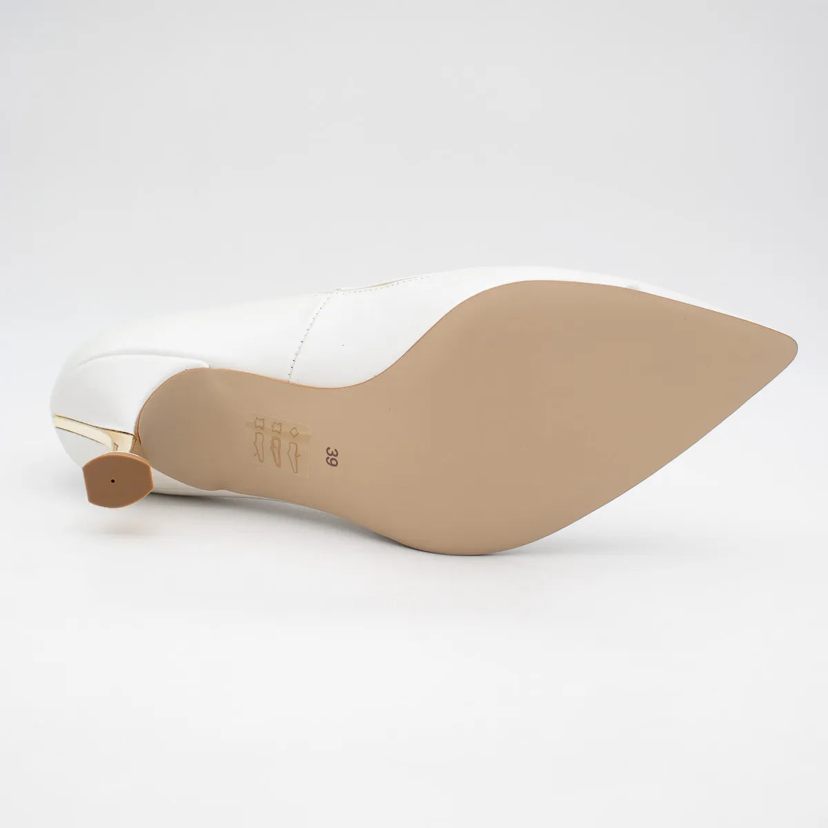 EMIS Ecru Court Shoe (Leather) – S8213/082o
