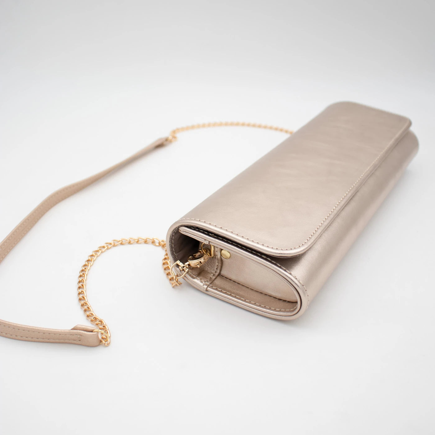 Emis Champagne Gold Metallic Occasion Clutch Bag