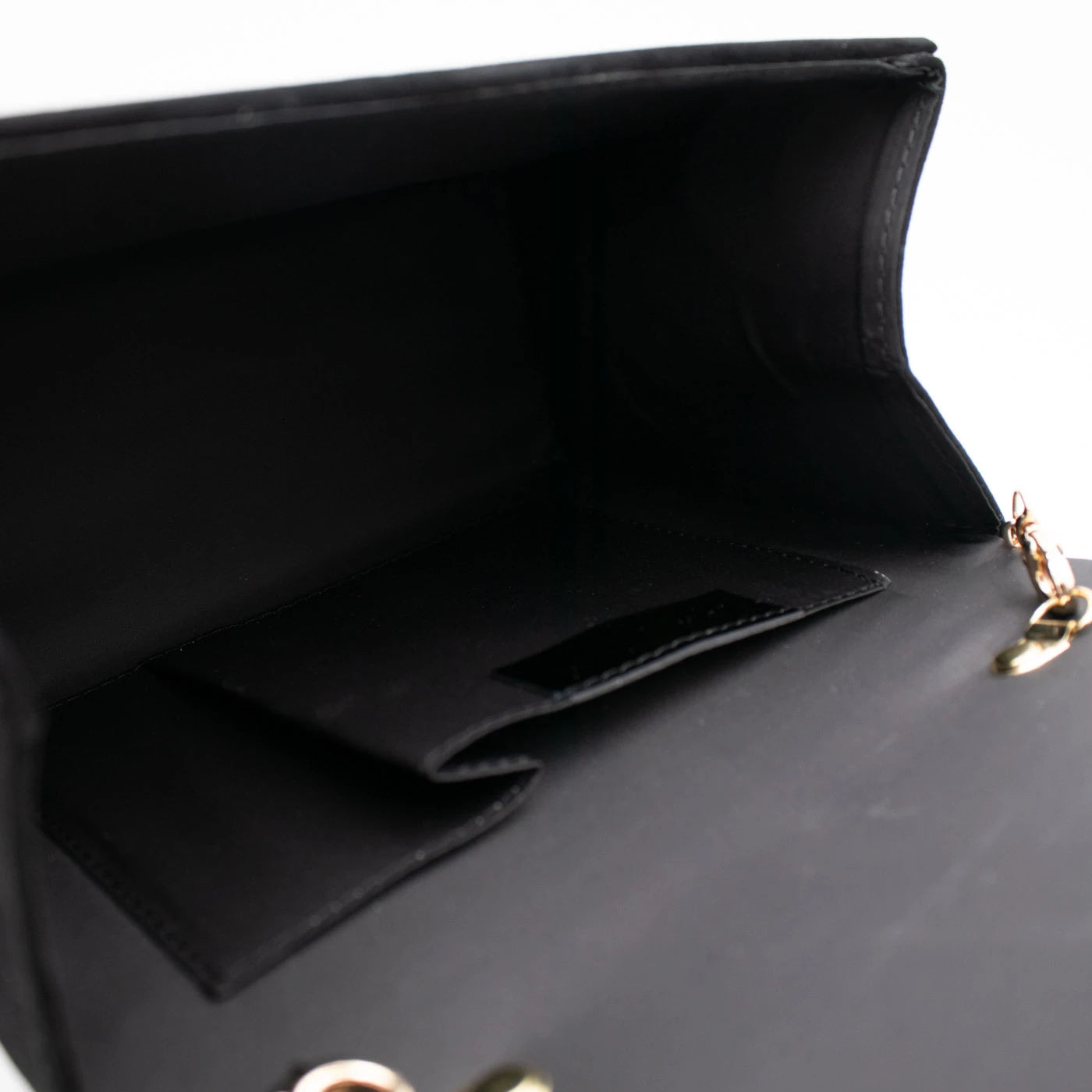 Emis Black Patent Detail Ruched Handle Handbag