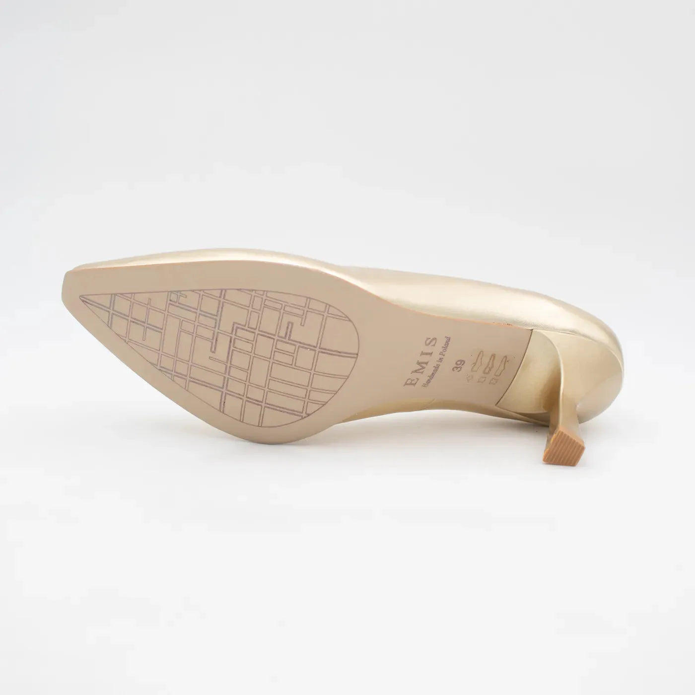 EMIS Lumière Gold Heels – Timeless Elegance with a Sculpted Heel - Leavys Shoes