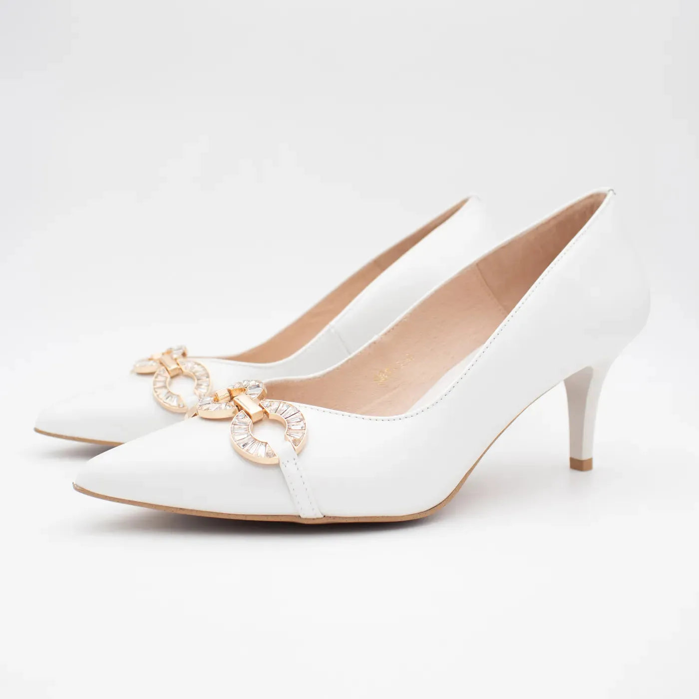 EMIS Elysia Ecru Heels – Classic Elegance with a Delicate Touch - Leavys Shoes