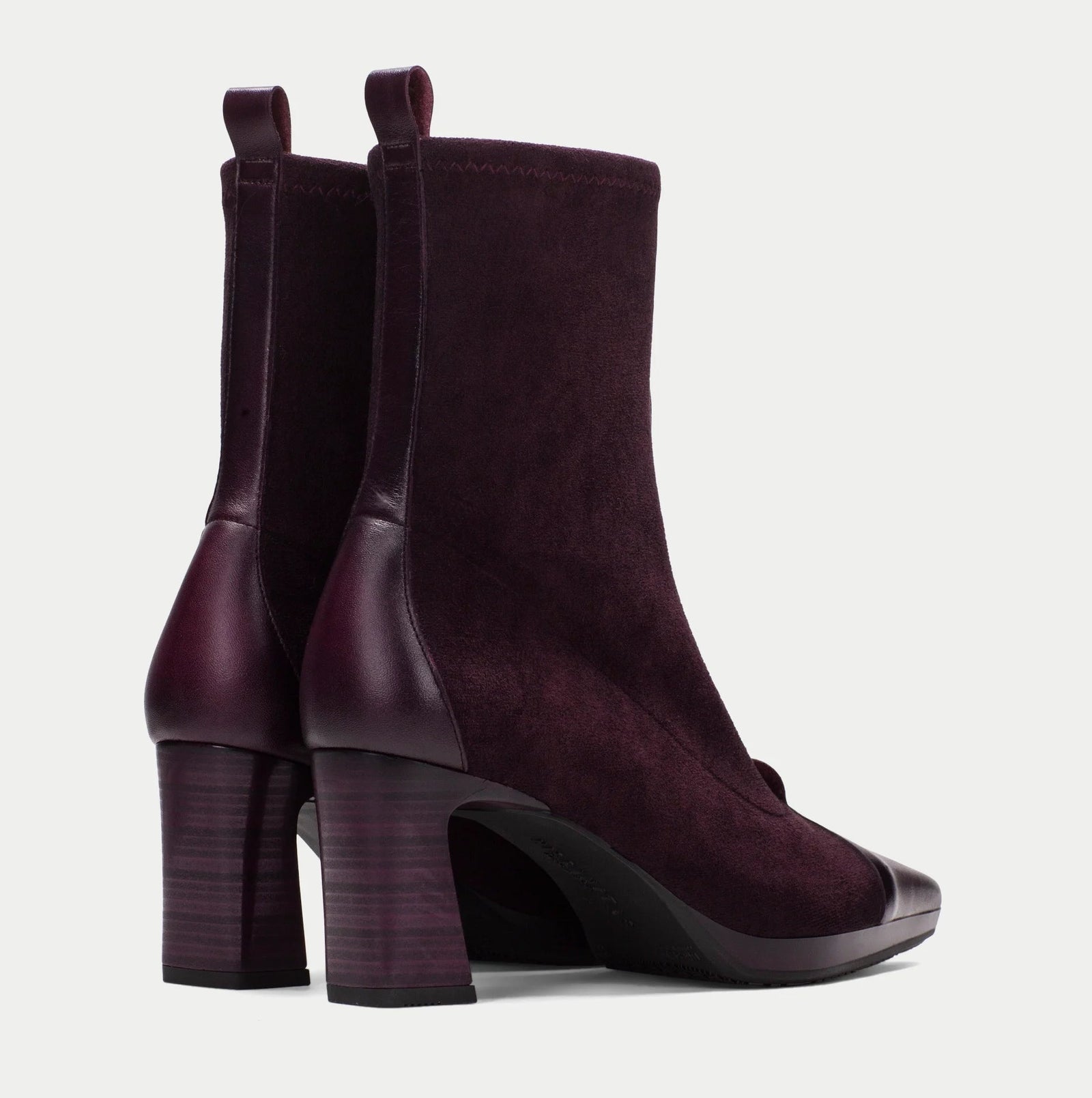 Hispanitas Bangkok Burgundy Leather Heeled Ankle Boots