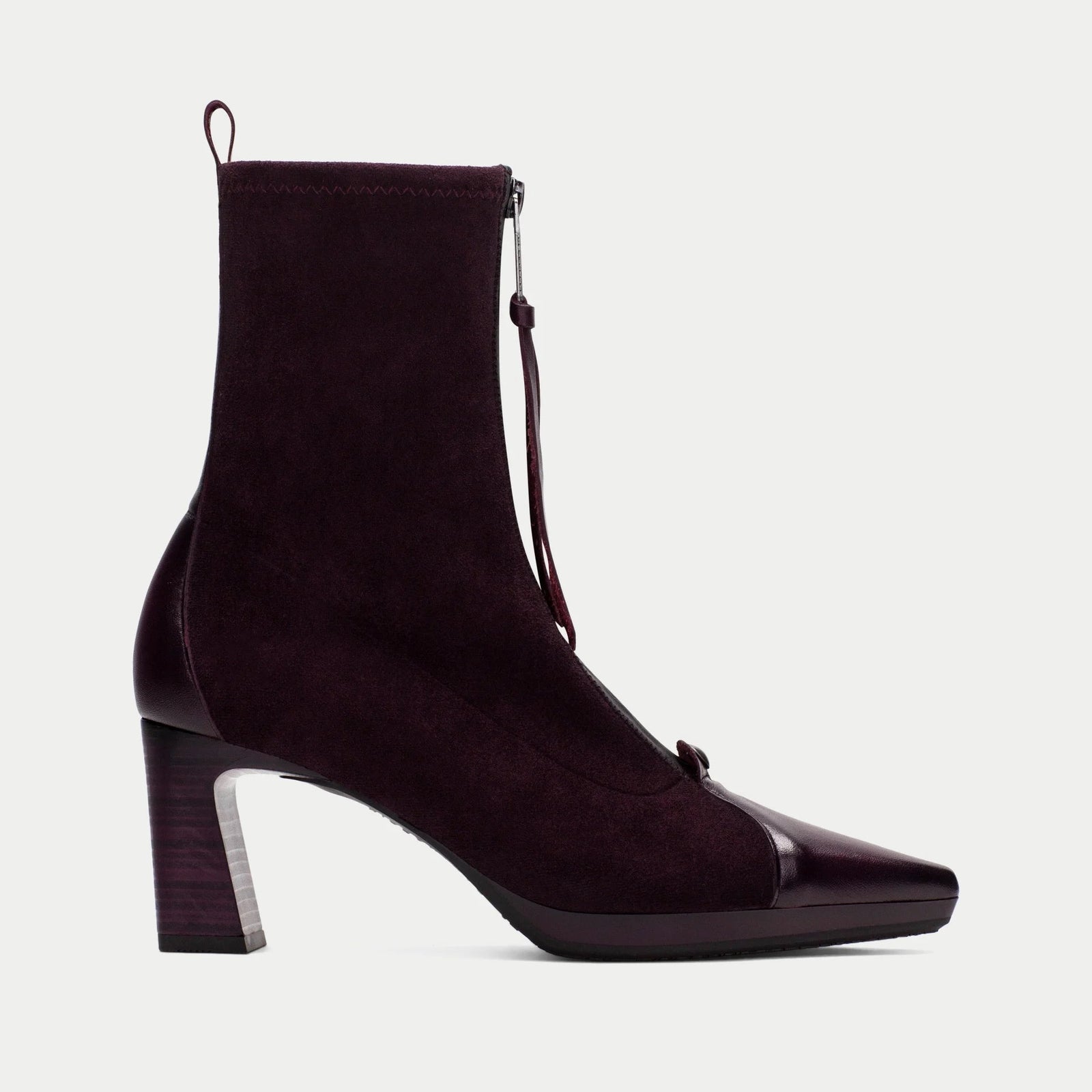 Hispanitas Bangkok Burgundy Leather Heeled Ankle Boots