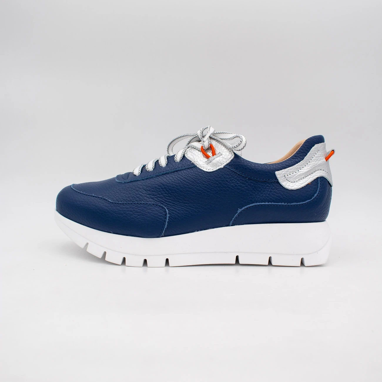 Jose Saenz Navy Silver Trainer (Lace-Up) – 2287 NAVY/PLATA