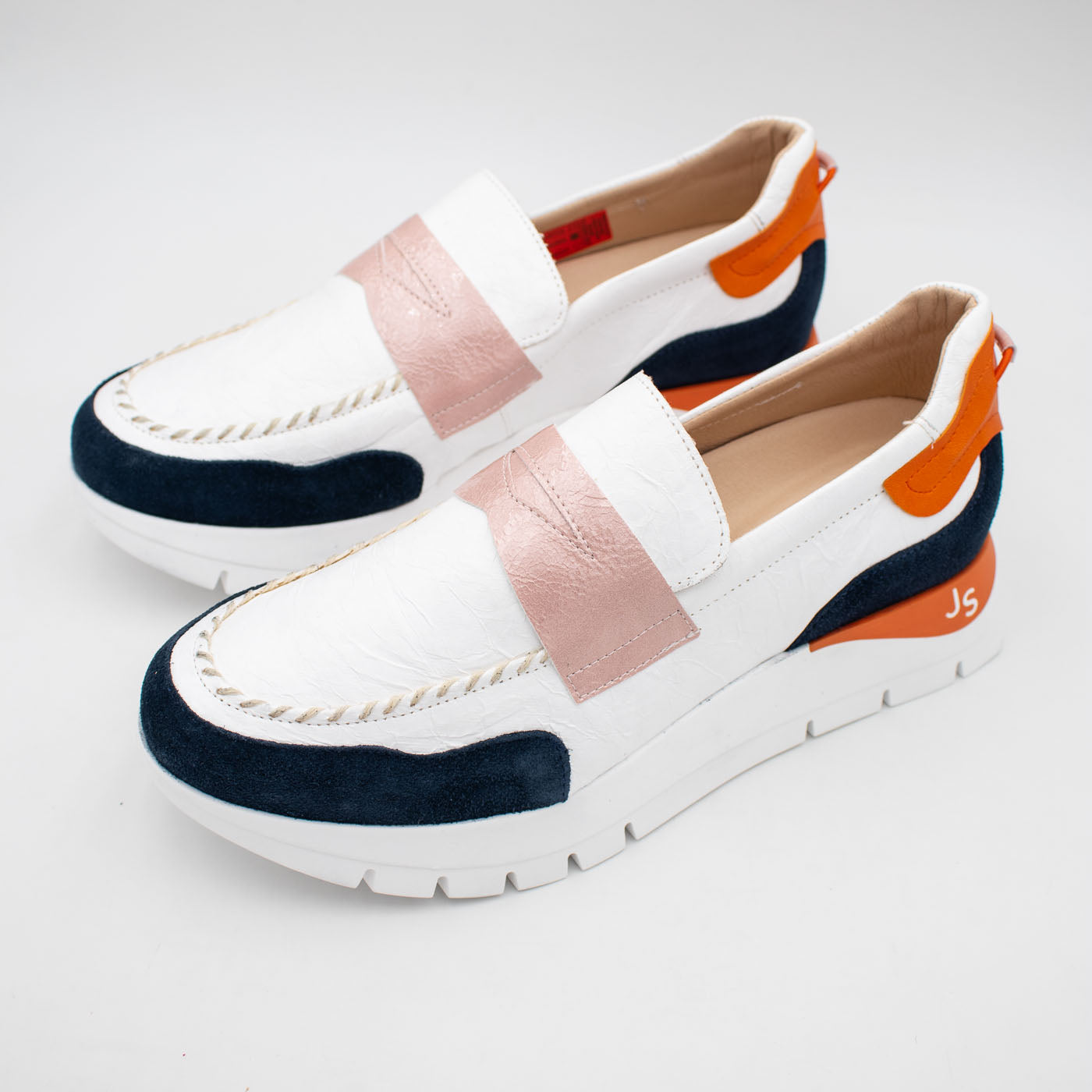Jose Saenz Navy White Multi Loafer (Wide Fit) – 2290 NAVY/BLANCO