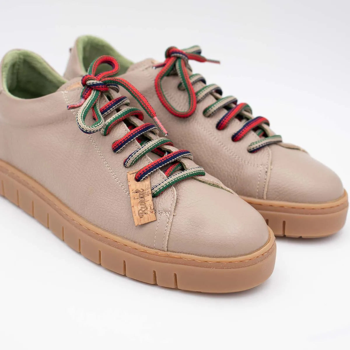 Jose Saenz Rural Leather Sneakers – Taupe (2331-BG) - Leavys Shoes