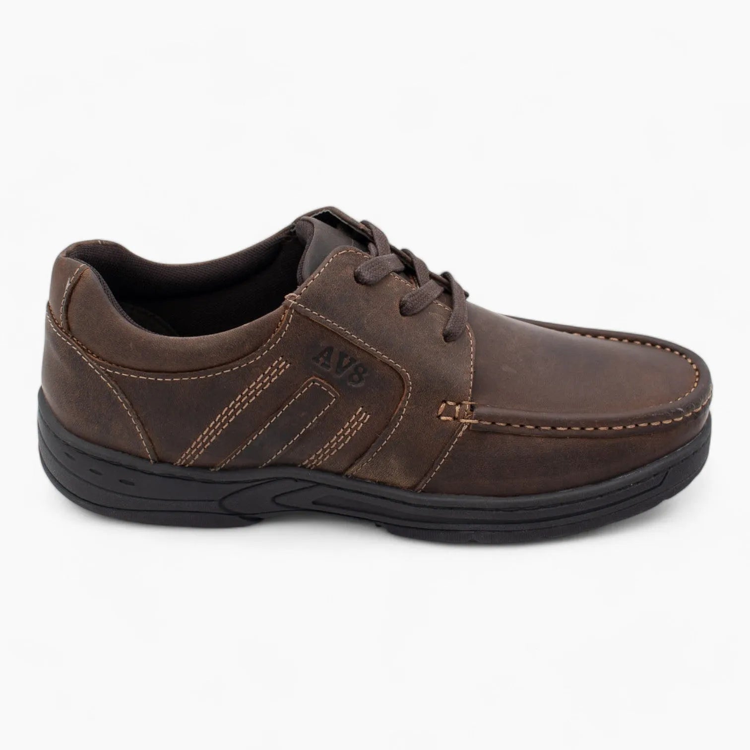 AV8 Mens Kori Brown Nubuck Slip-Ons - Leavys Shoes