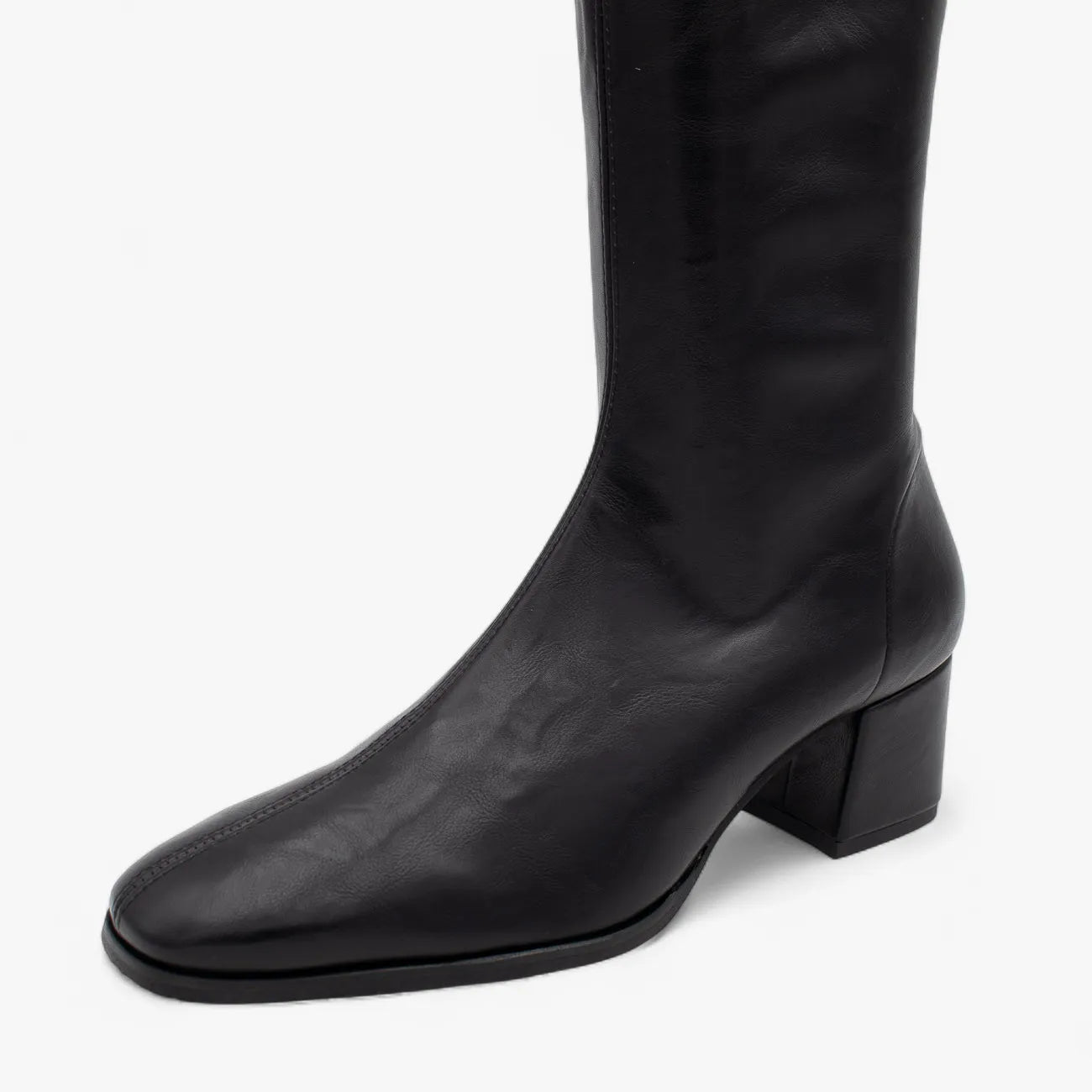 Miss Elastic Malori Knee-High Sock Boots – Black