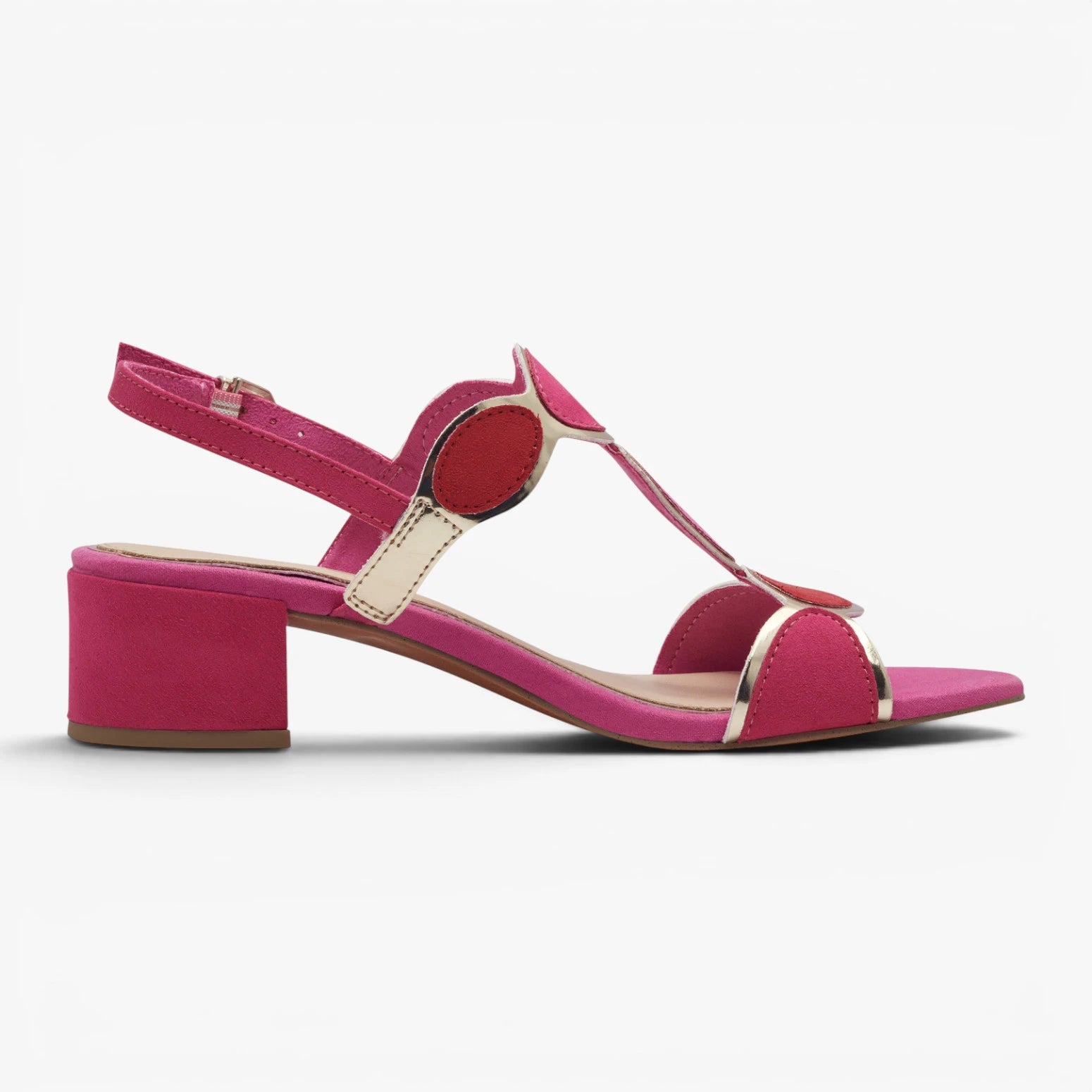 Marco Tozzi Pink Multi Sandal (Block Heel) – 2-28230-42 514