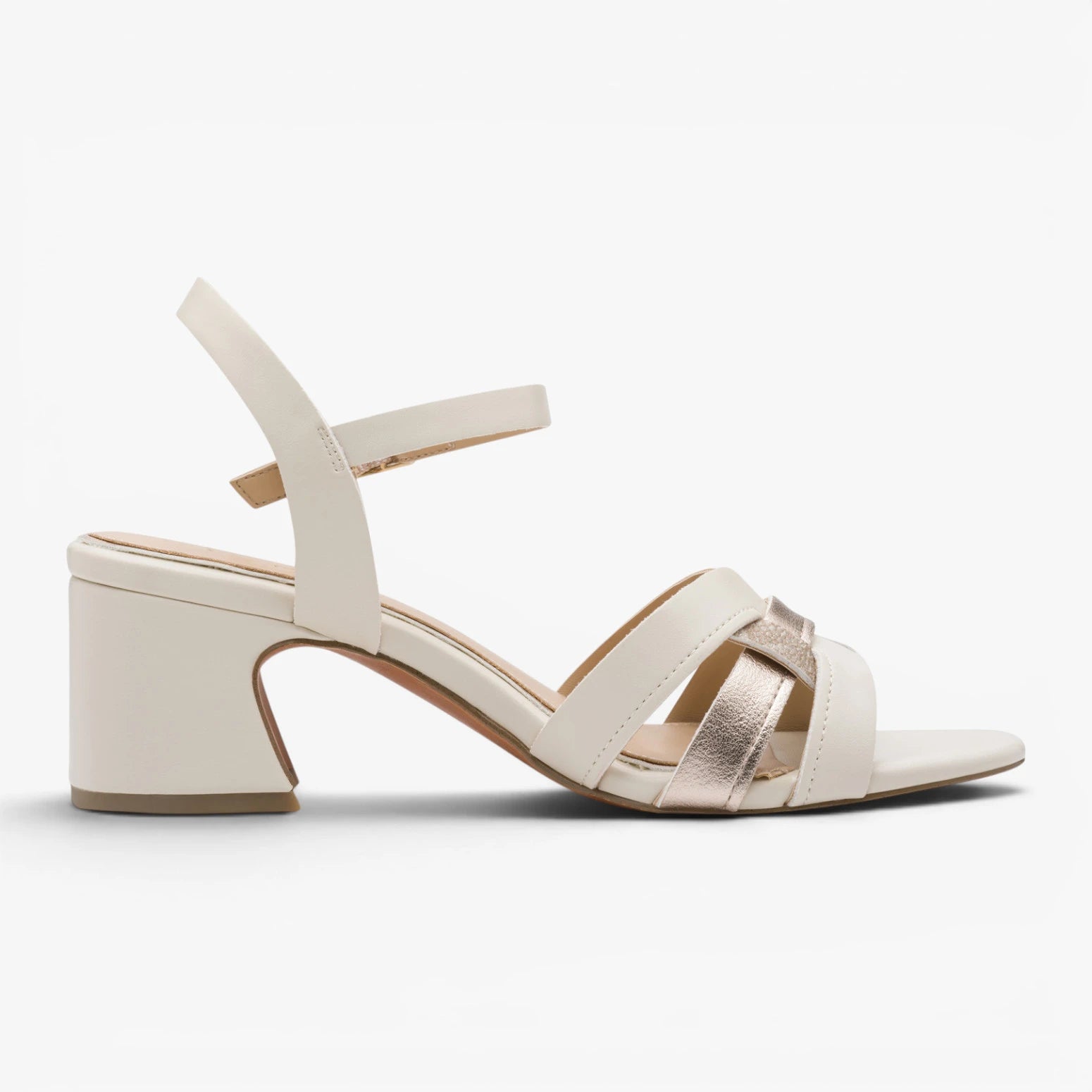 Marco Tozzi Cream Sandal (Block Heel) – 2-28337-44 402